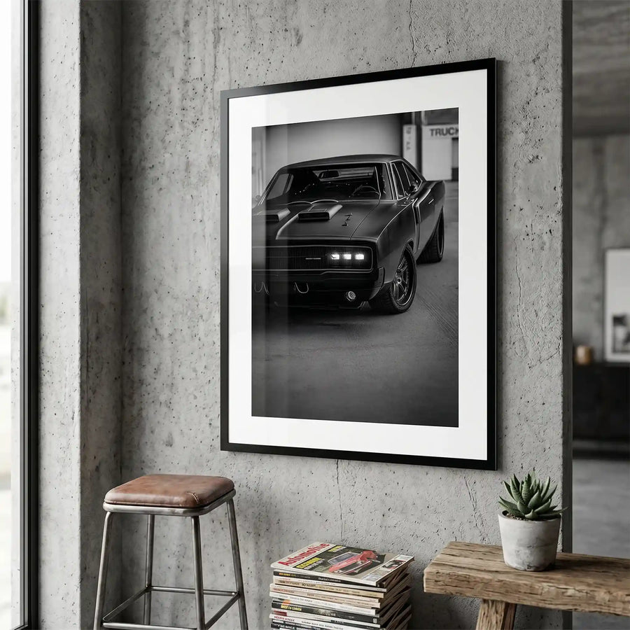 Cuadro Póster Dodge Charger 1968 | Decoración de Coches