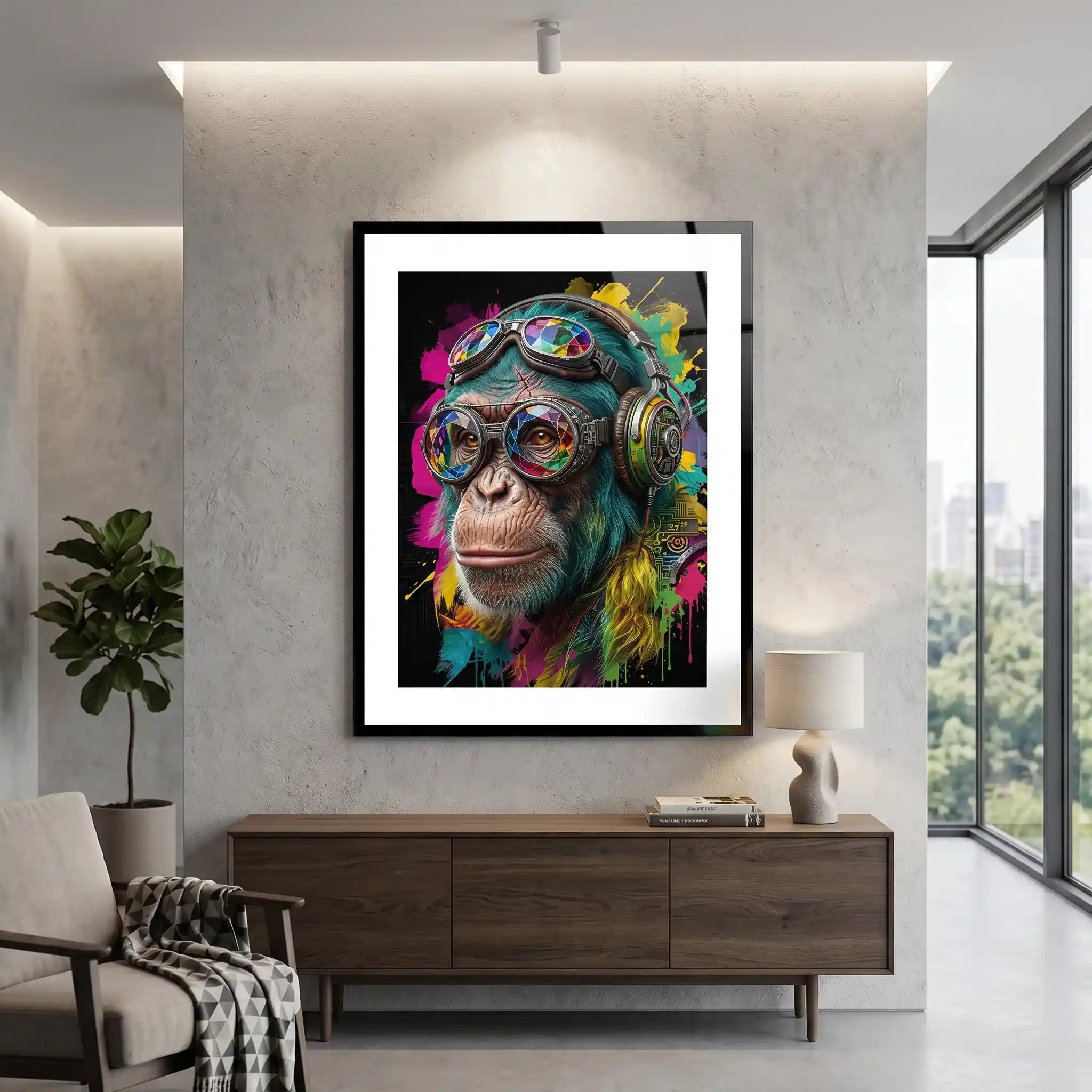 Cuadro Póster Mono Colorido | Decoración Urbana Moderna