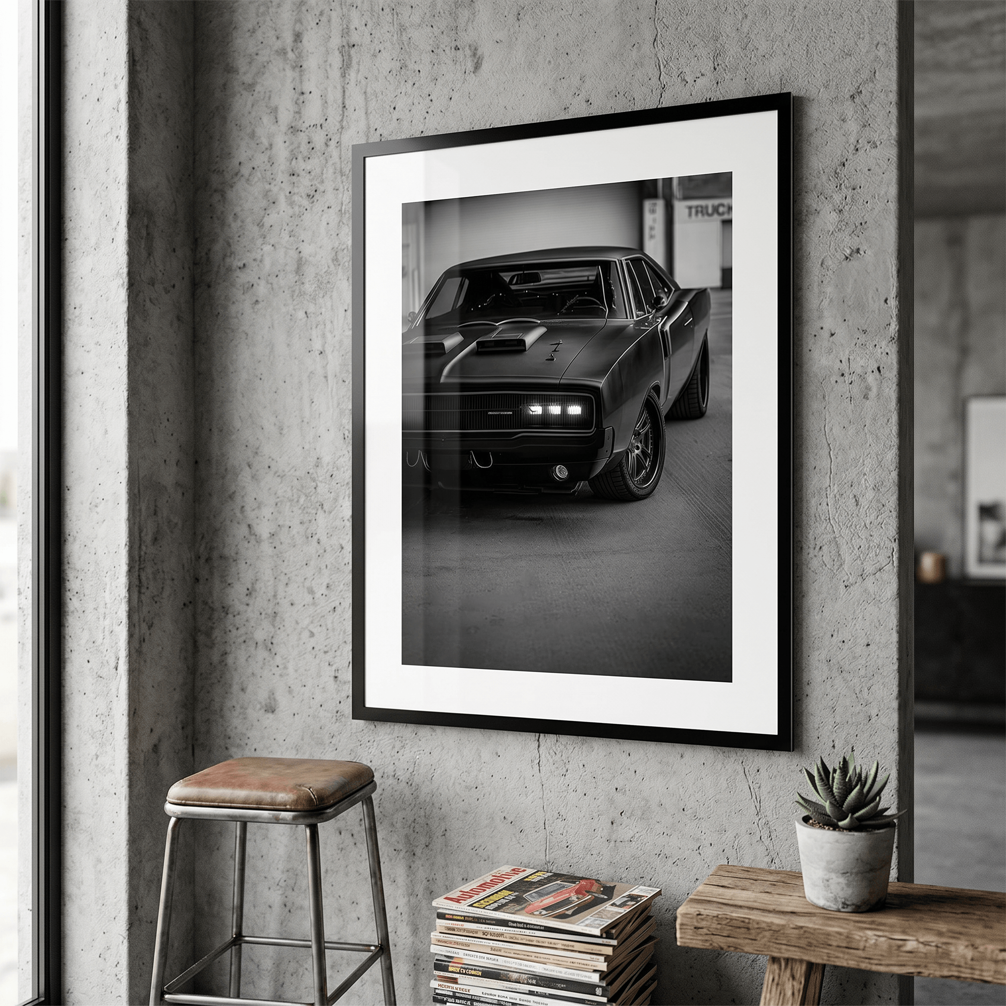 Cuadro Póster Dodge Charger 1968 | Decoración de Coches