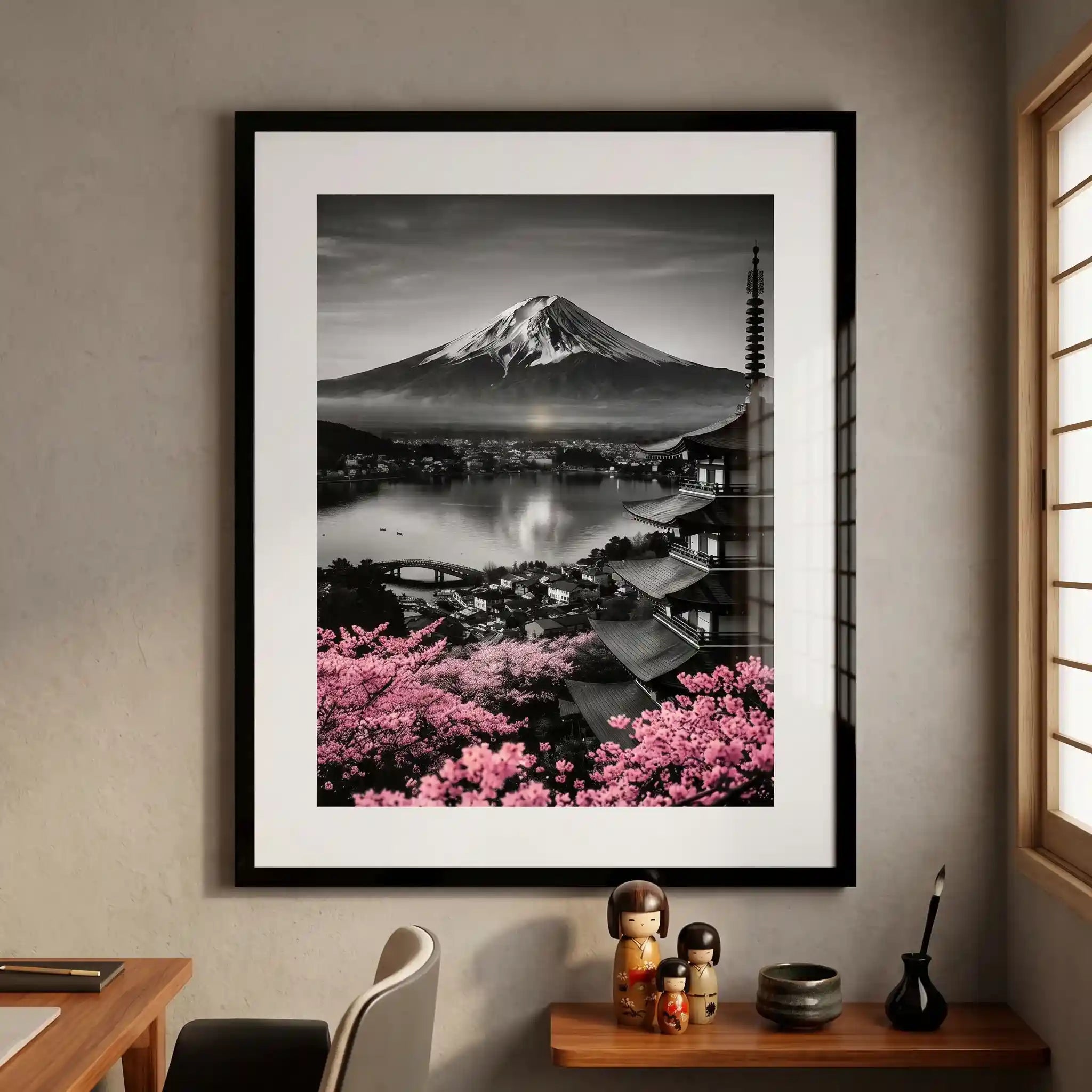 Cuadro Póster Fujiyoshida y Monte Fuji | Decoración Japonesa