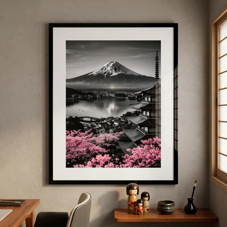 Cuadro Póster Fujiyoshida y Monte Fuji | Decoración Japonesa