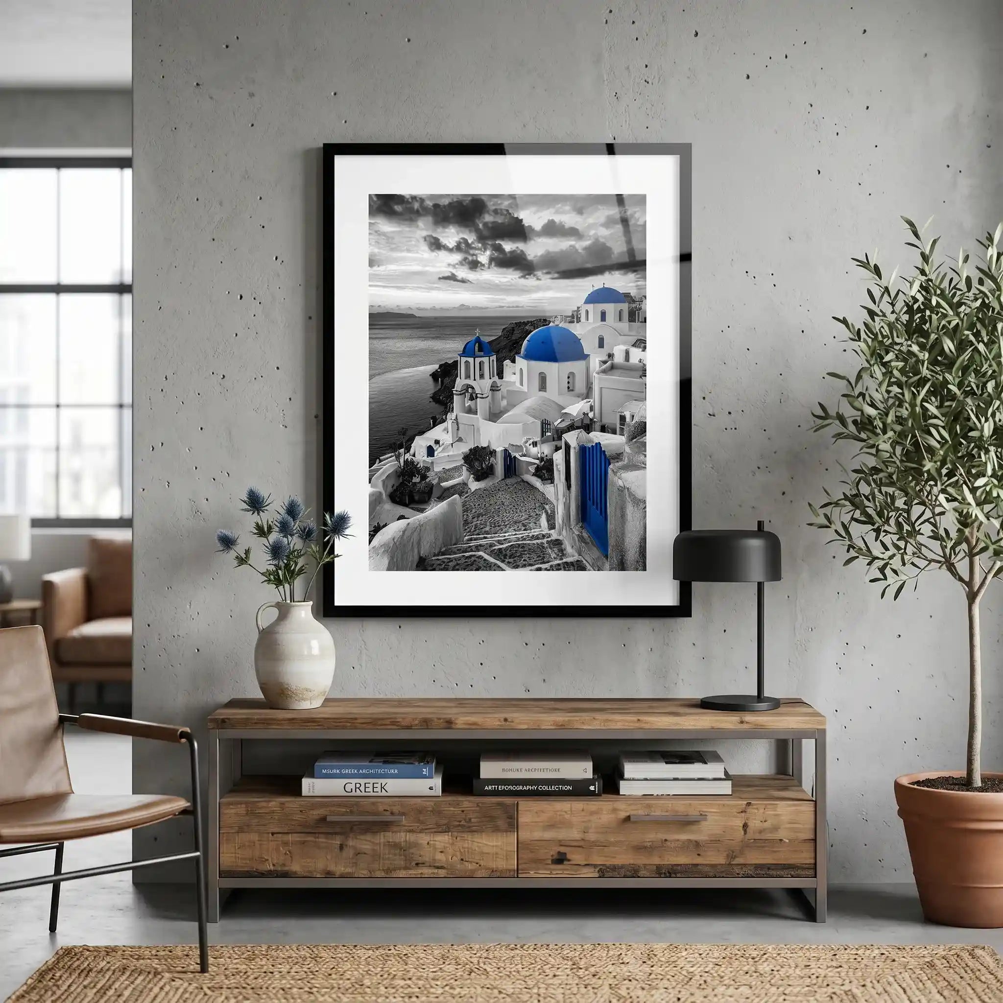Cuadro Póster Santorini | Decoración Mediterránea