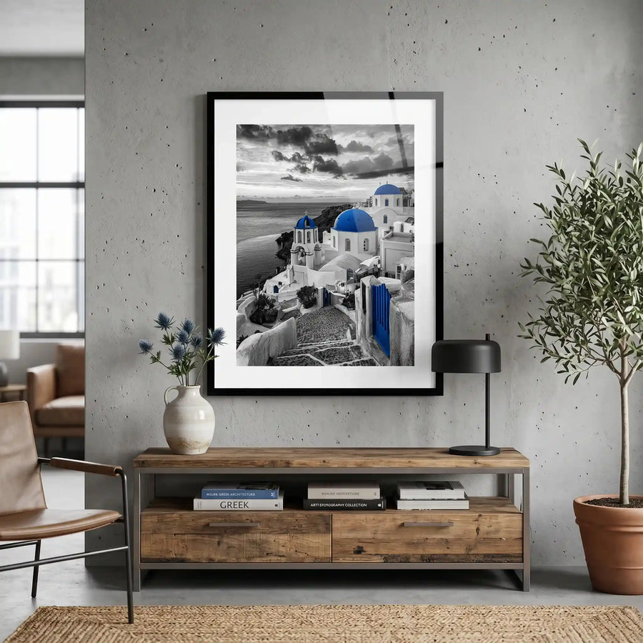 Cuadro Póster Santorini | Decoración Mediterránea