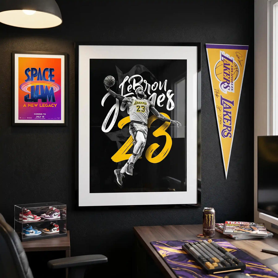 Cuadro Póster LeBron James 23 | Decoración de Baloncesto