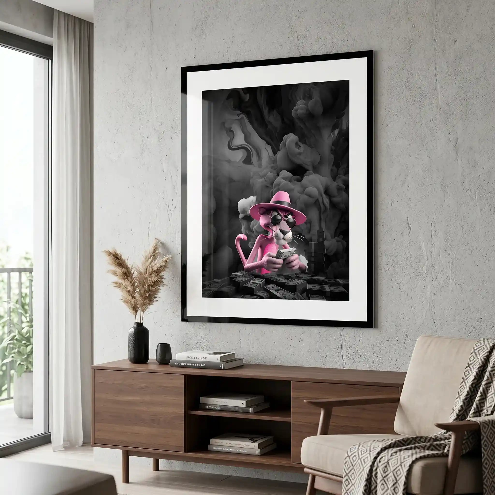 Cuadro Póster Pantera Rosa Urbana | Decoración Moderna