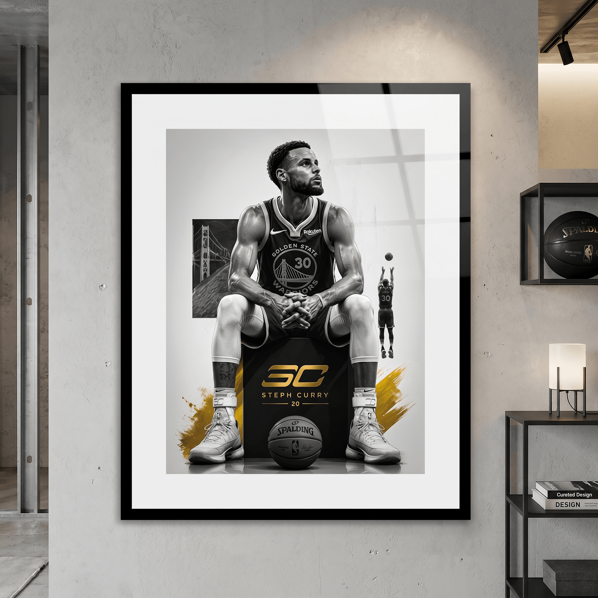 Cuadro Póster Stephen Curry 30 | Decoración de Baloncesto