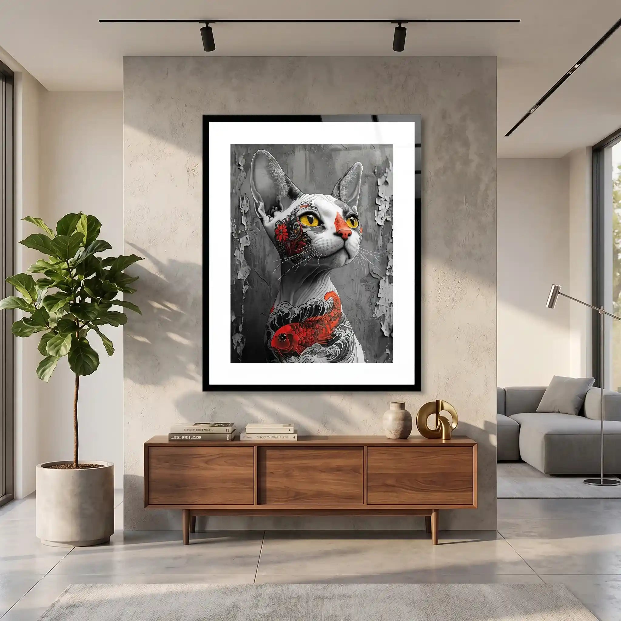 Cuadro Póster Gato Esfinge | Decoración Urbana Moderna