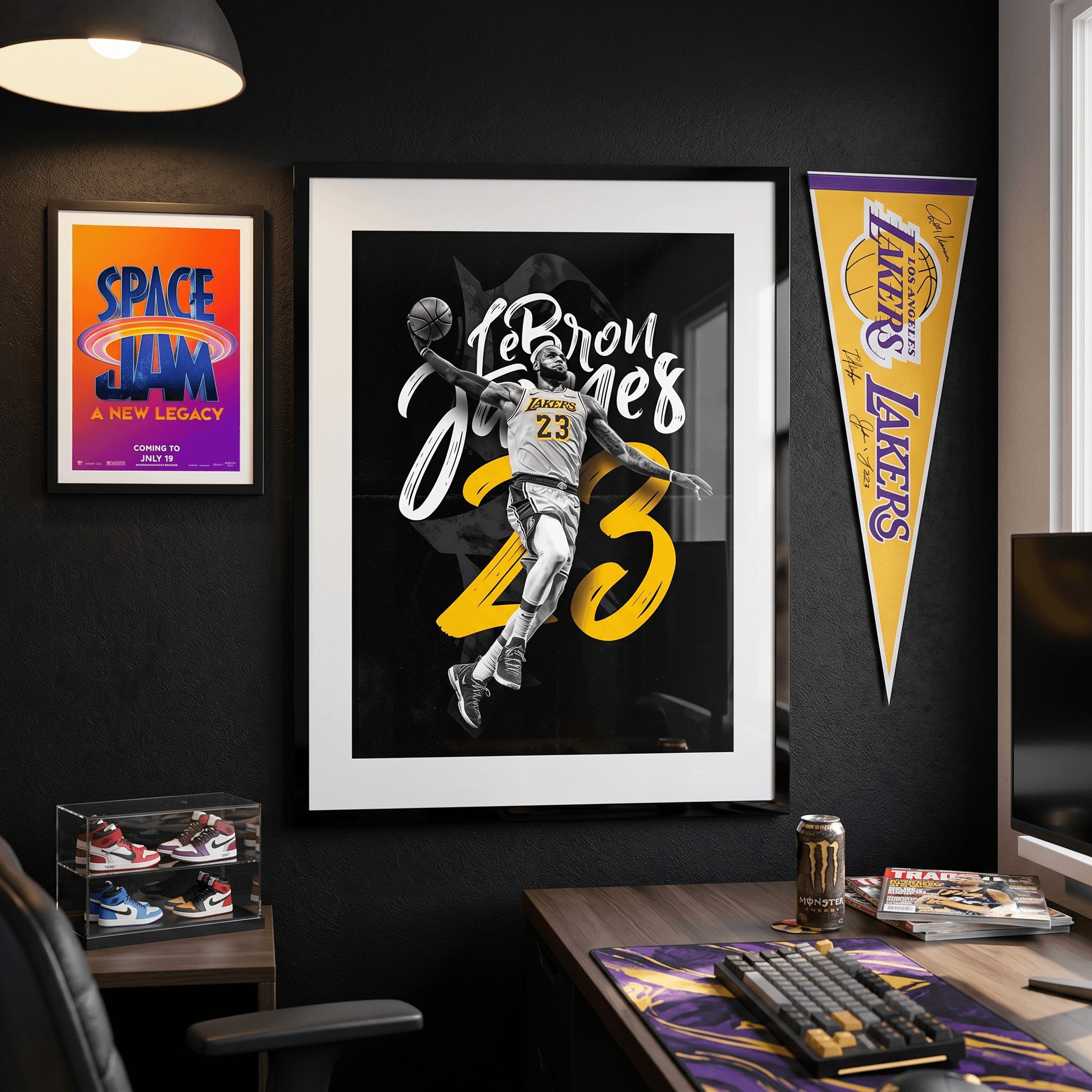 Cuadro Póster LeBron James 23 | Decoración de Baloncesto