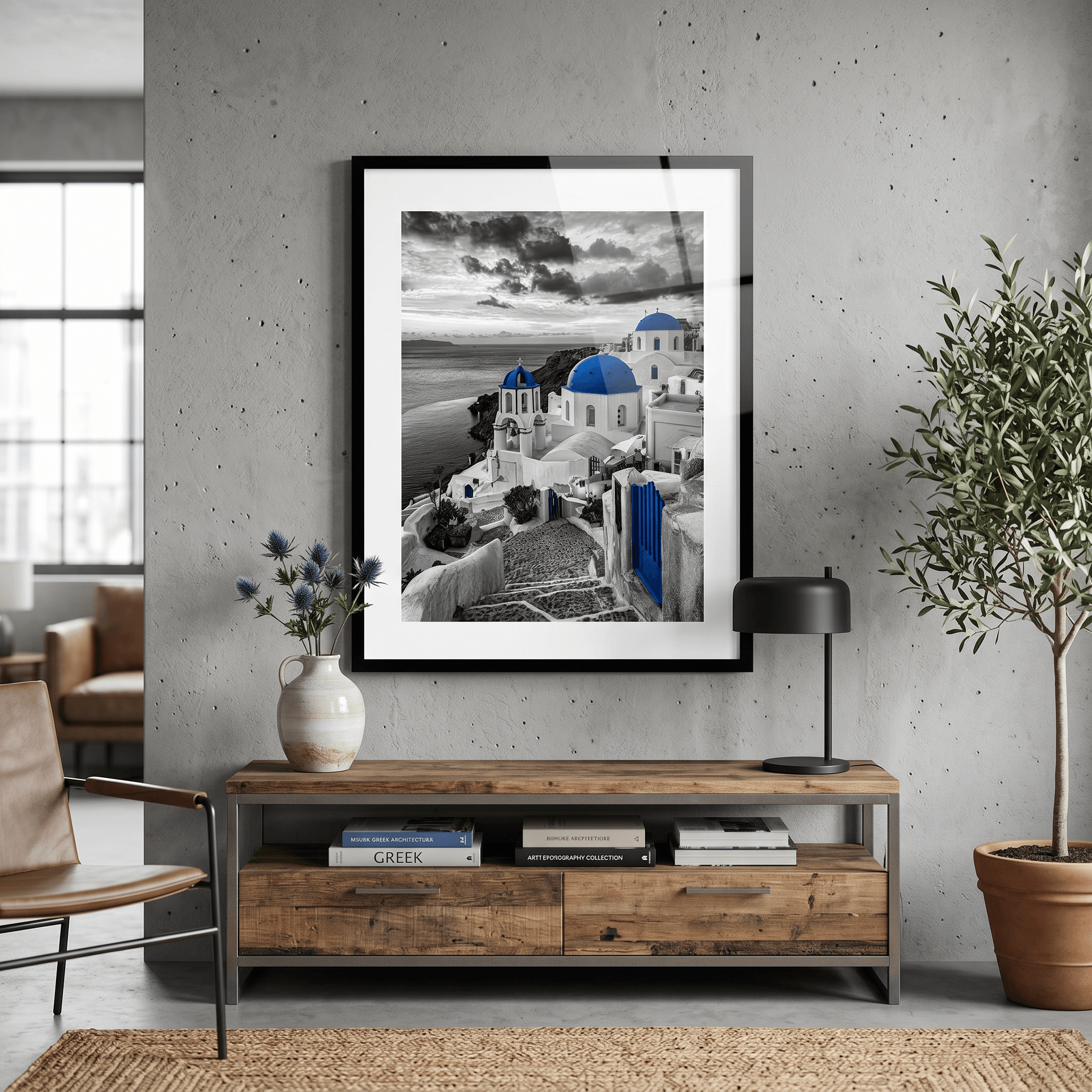 Cuadro Póster Santorini | Decoración Mediterránea