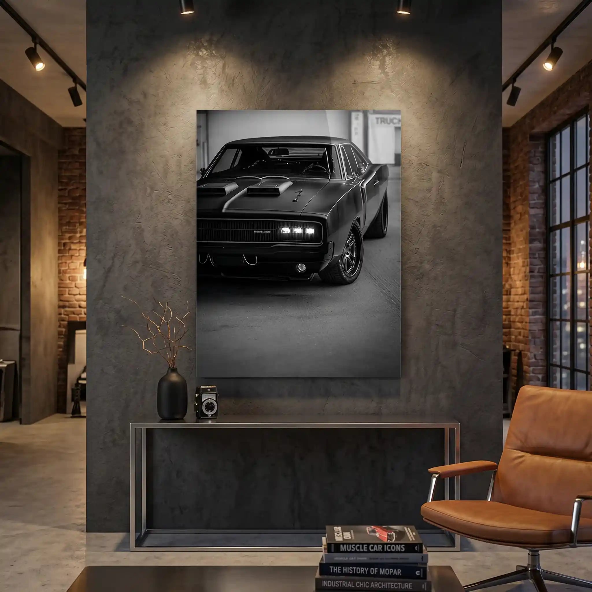 Cuadro Póster Dodge Charger 1968 | Decoración de Coches