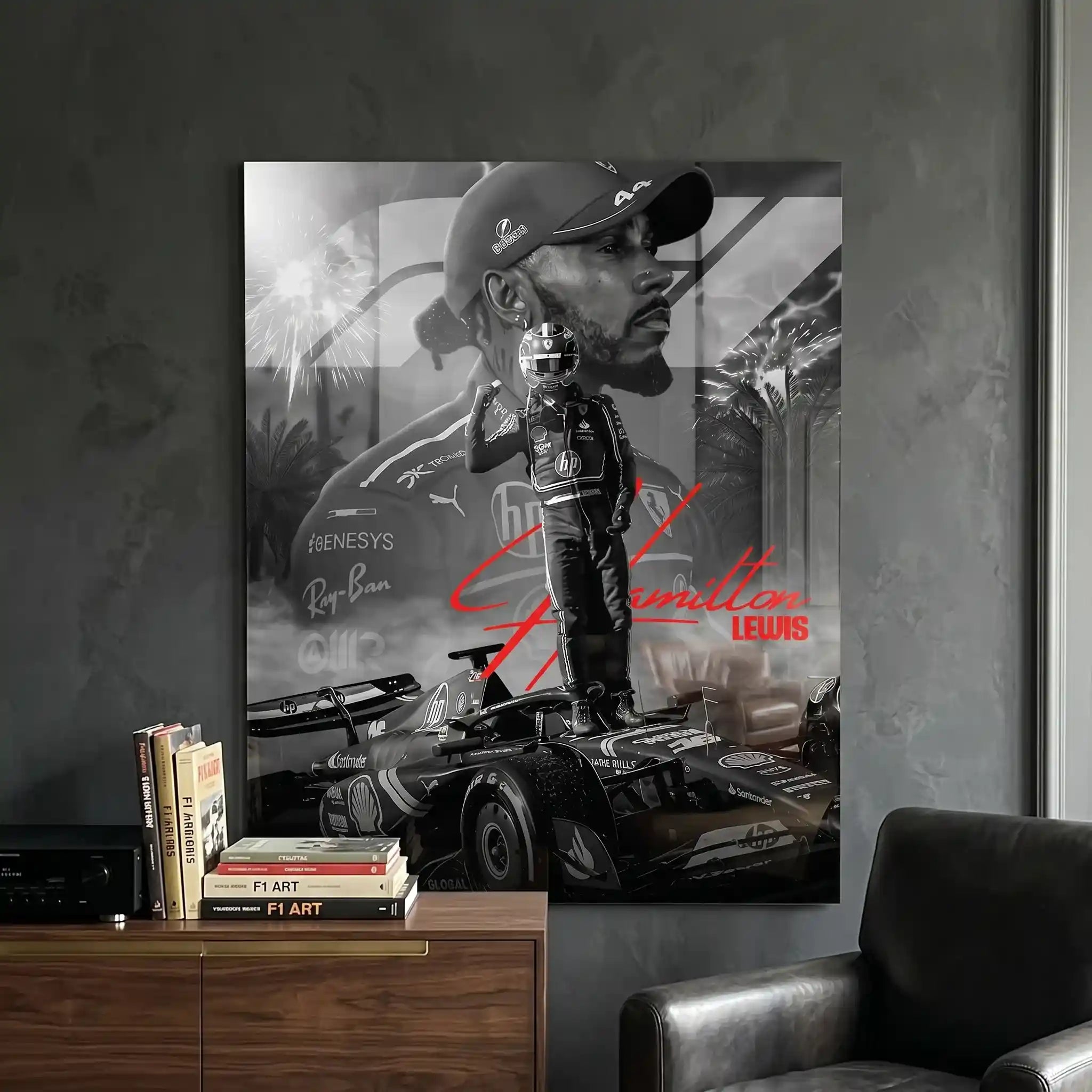 Cuadro Póster Lewis Hamilton | Decoración de Fórmula 1