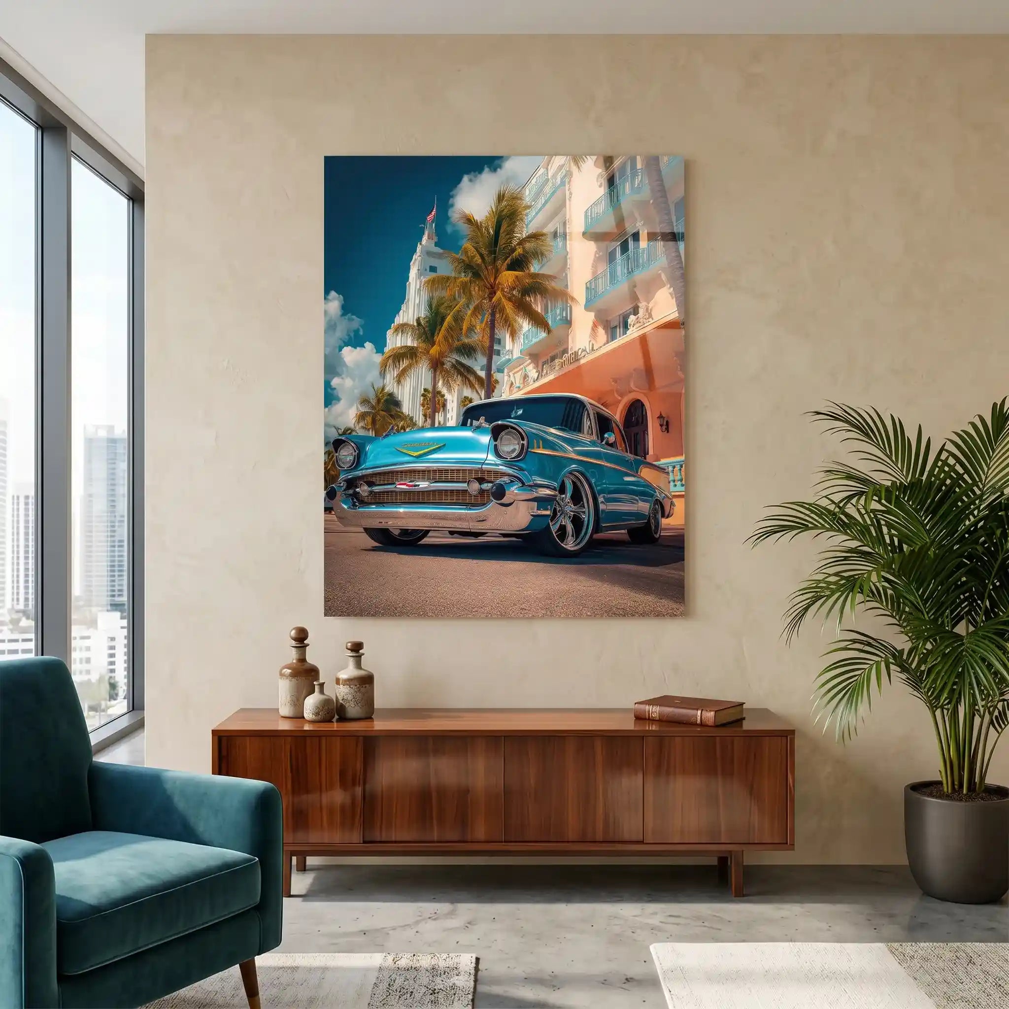 Cuadro Póster Chevrolet Bel Air 1957 | Decoración Vintage