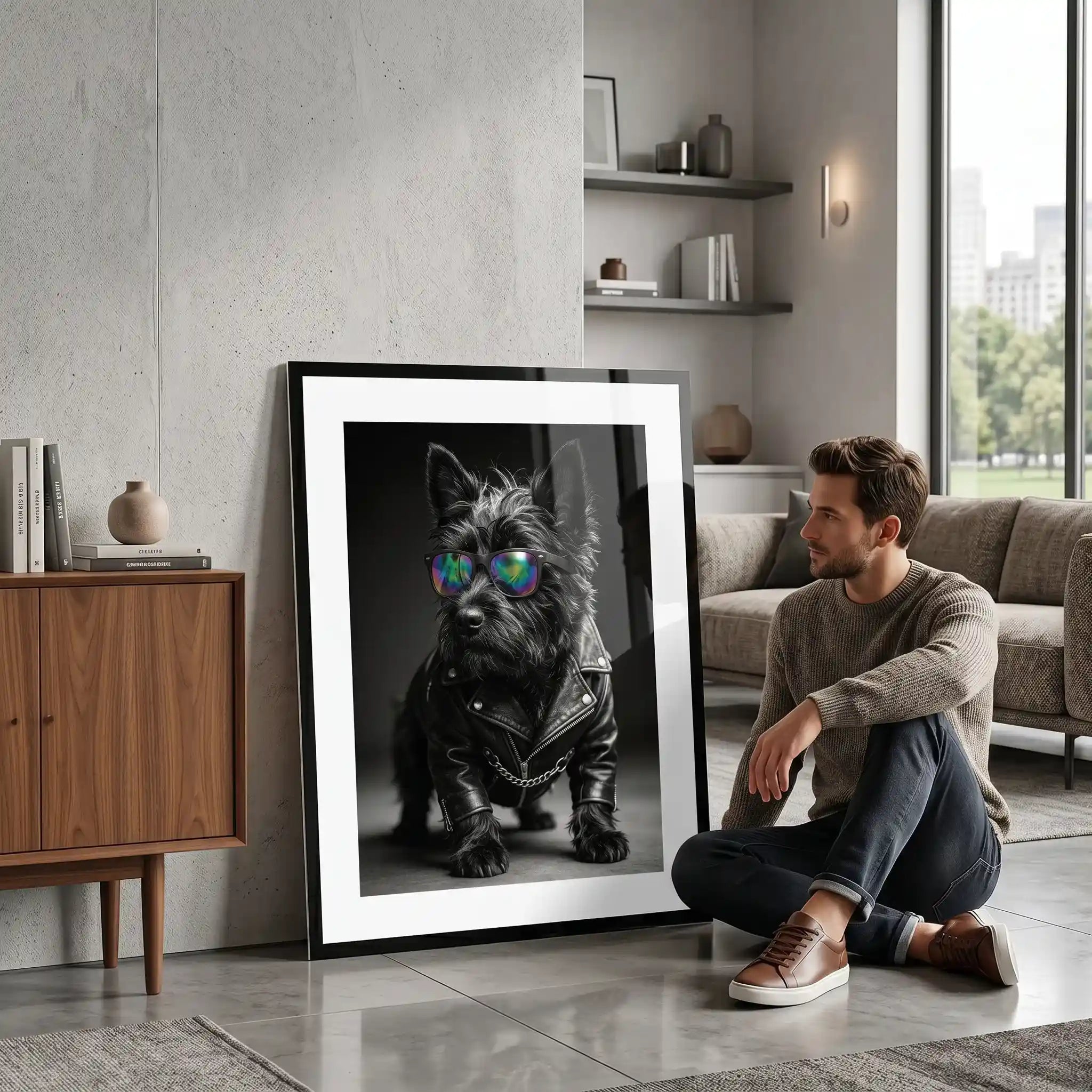 Cuadro Póster Perro Rockero | Decoración Urbana