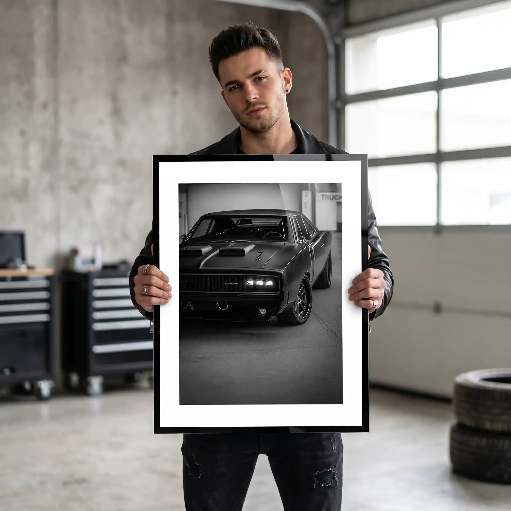 Cuadro Póster Dodge Charger 1968 | Decoración de Coches