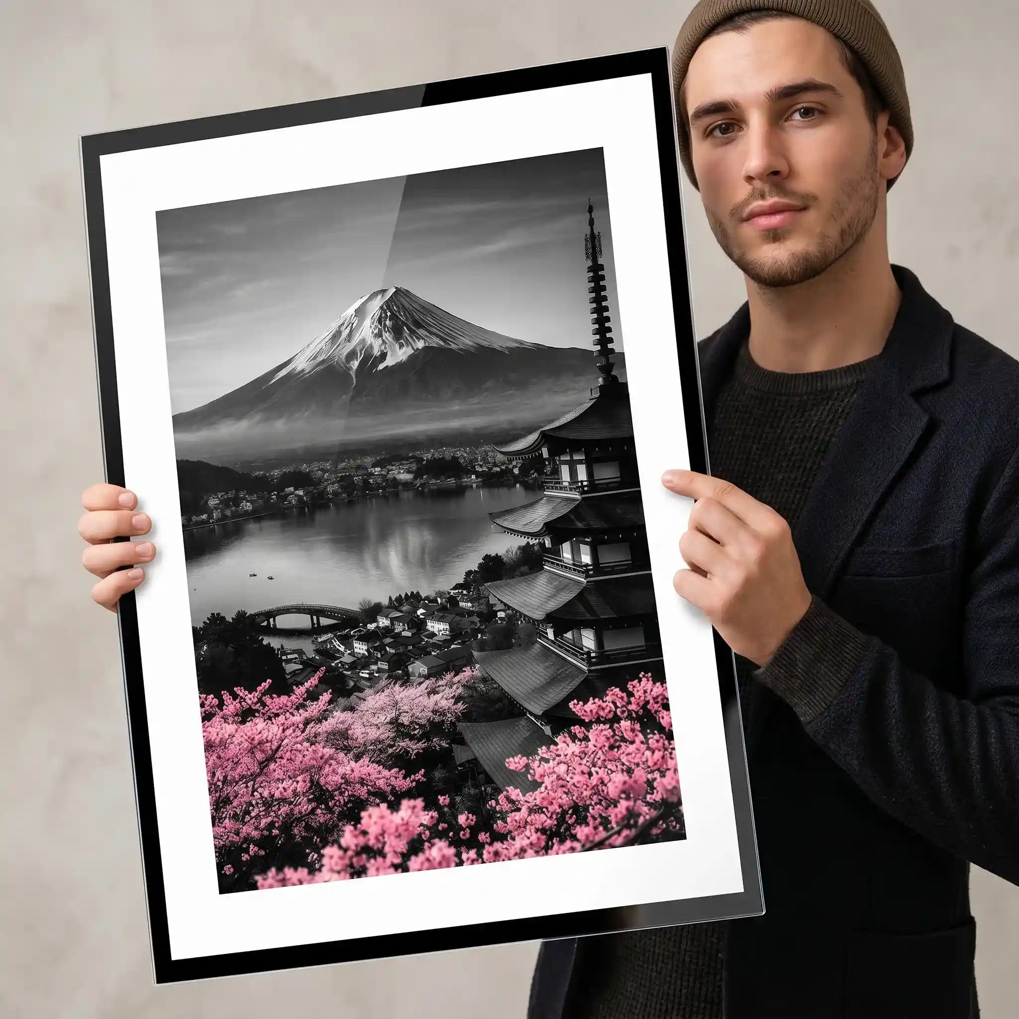 Cuadro Póster Fujiyoshida y Monte Fuji | Decoración Japonesa