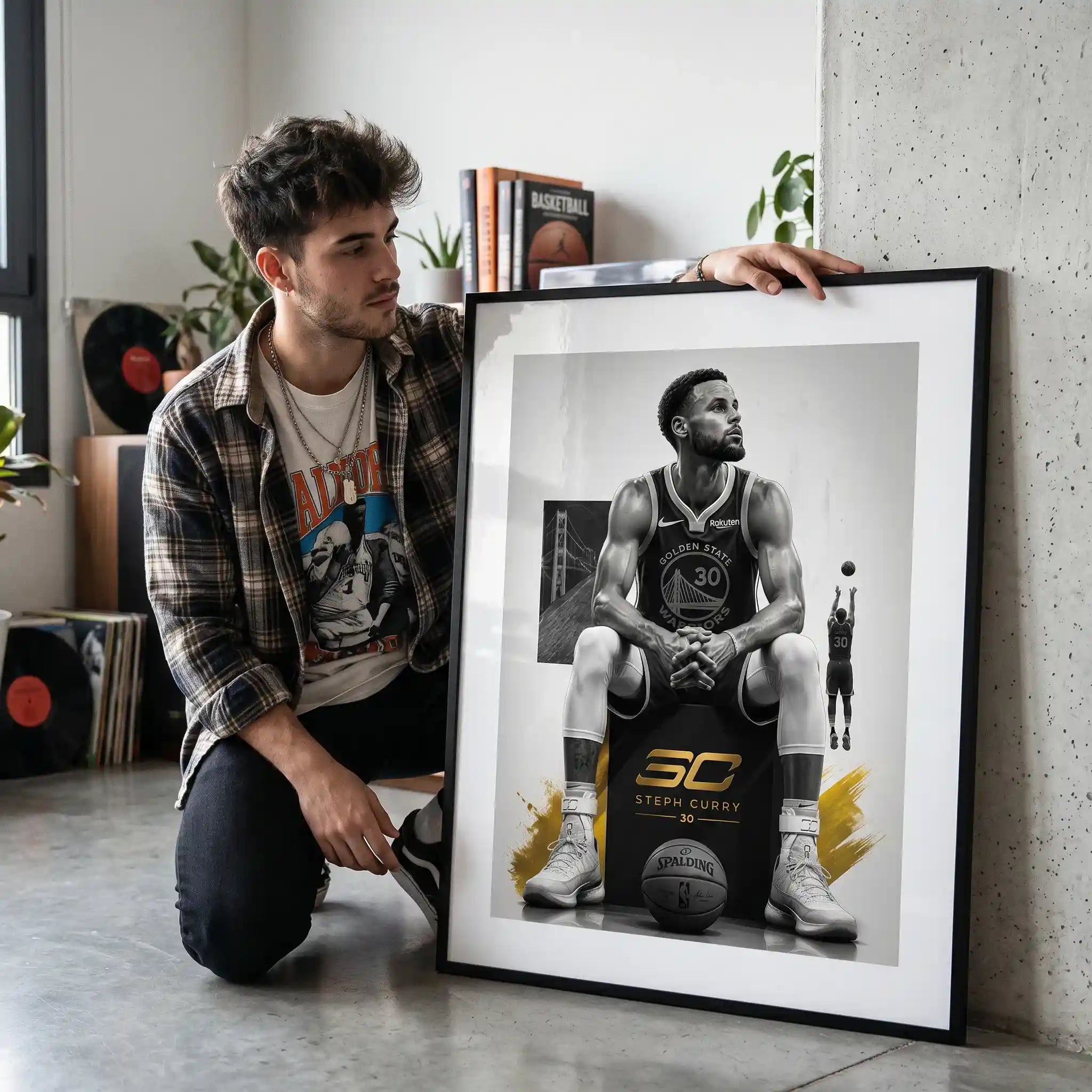 Cuadro Póster Stephen Curry 30 | Decoración de Baloncesto