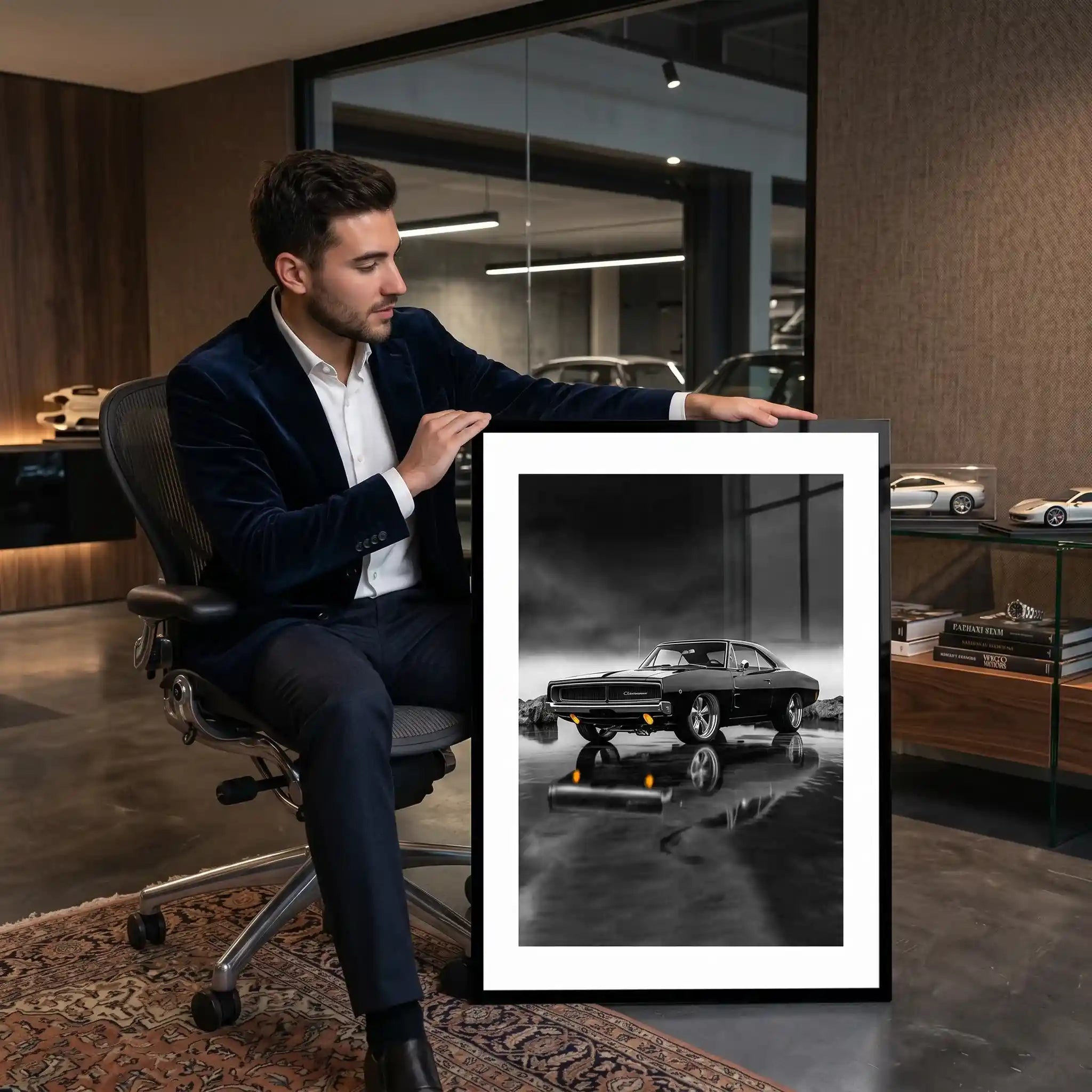 Cuadro Póster Dodge Charger | Decoración de Coches Clásicos