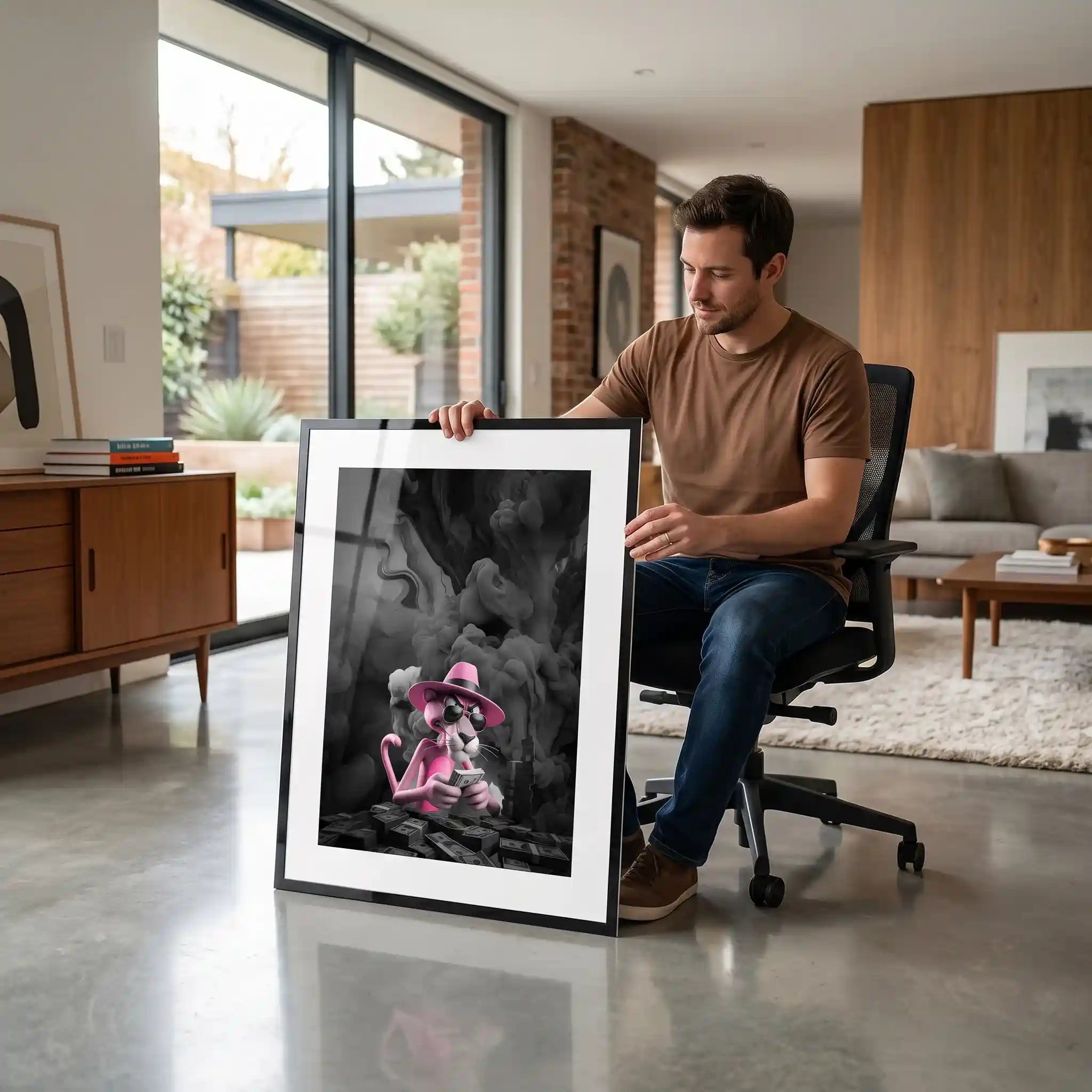 Cuadro Póster Pantera Rosa Urbana | Decoración Moderna