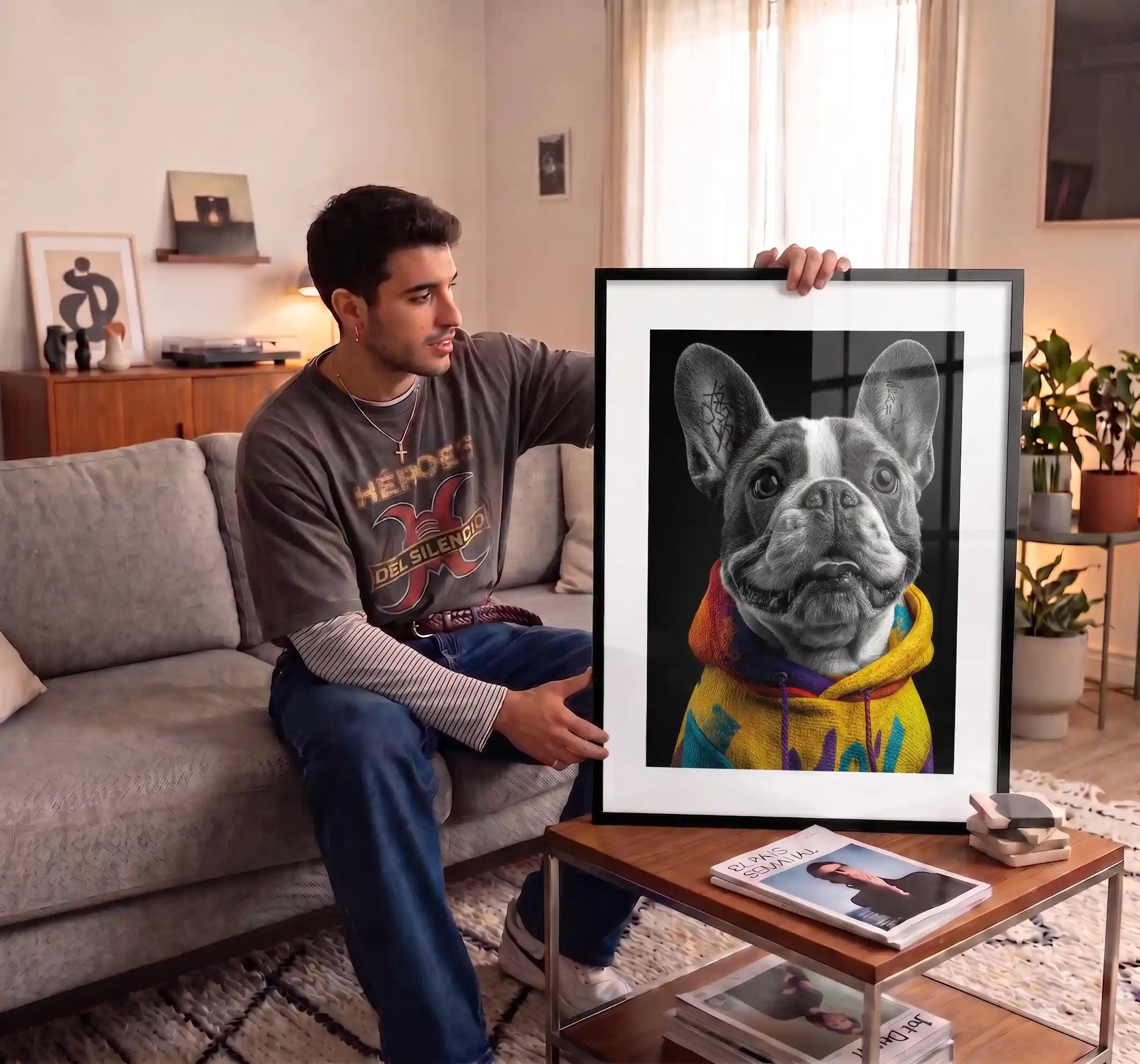 Cuadro Póster Bulldog Francés | Decoración Moderna