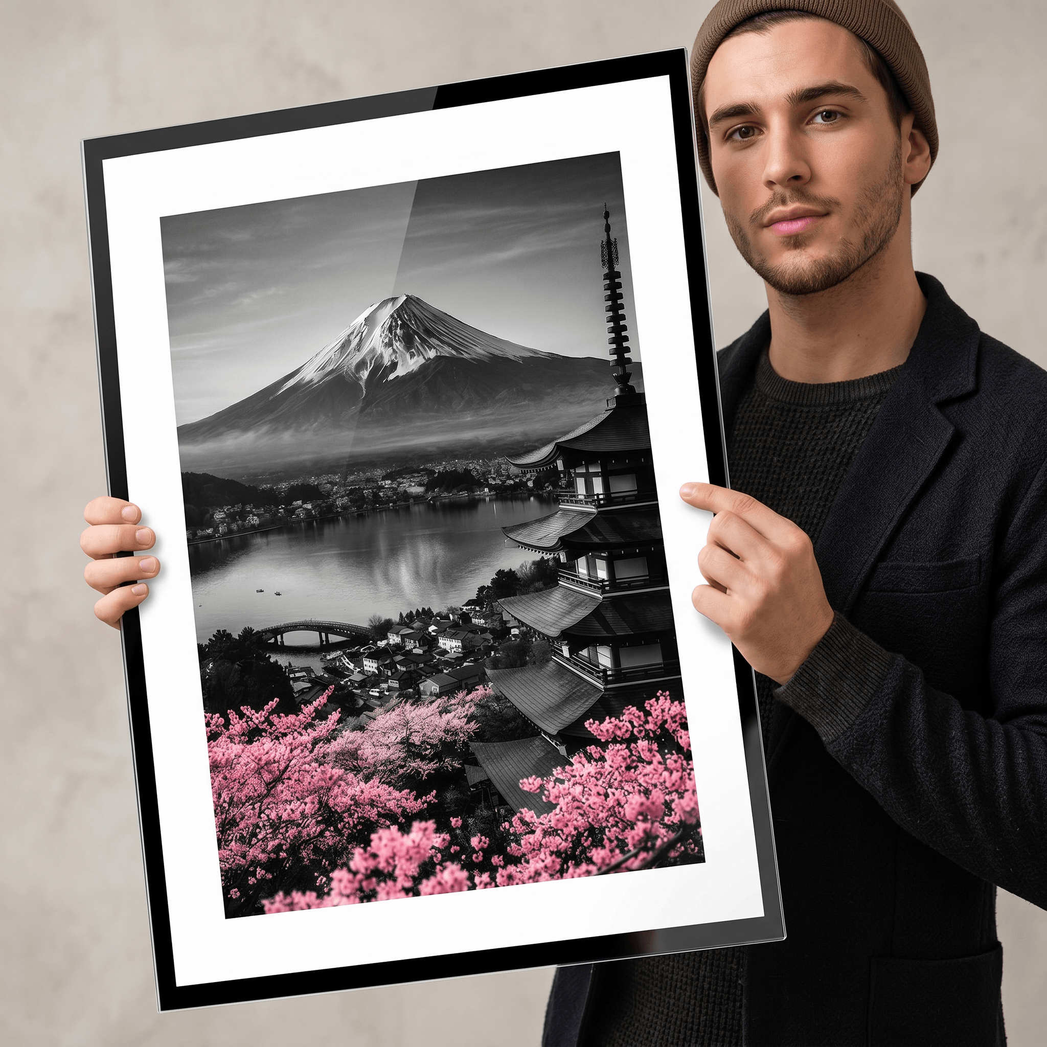 Cuadro Póster Fujiyoshida y Monte Fuji | Decoración Japonesa