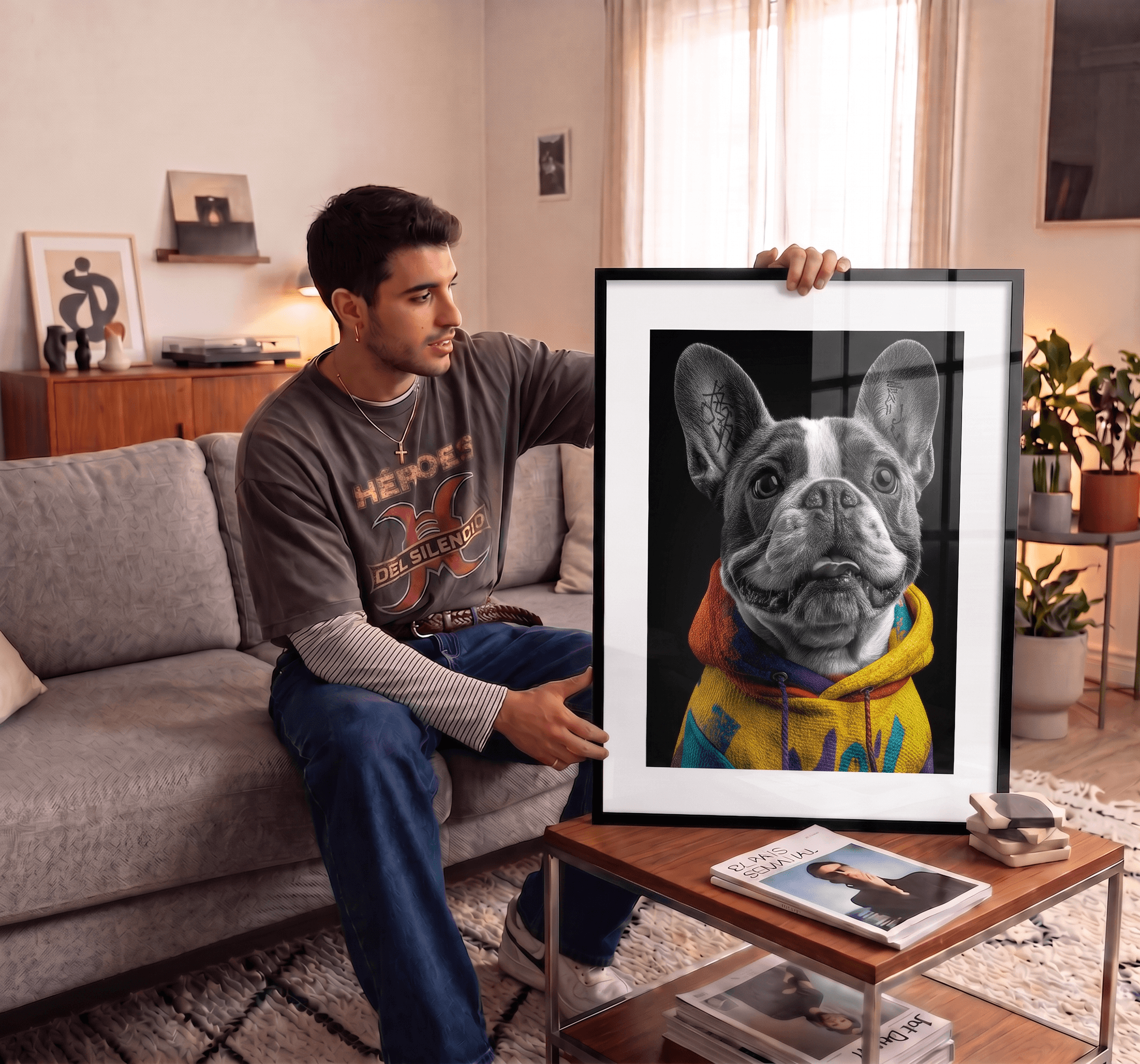 Cuadro Póster Bulldog Francés | Decoración Moderna