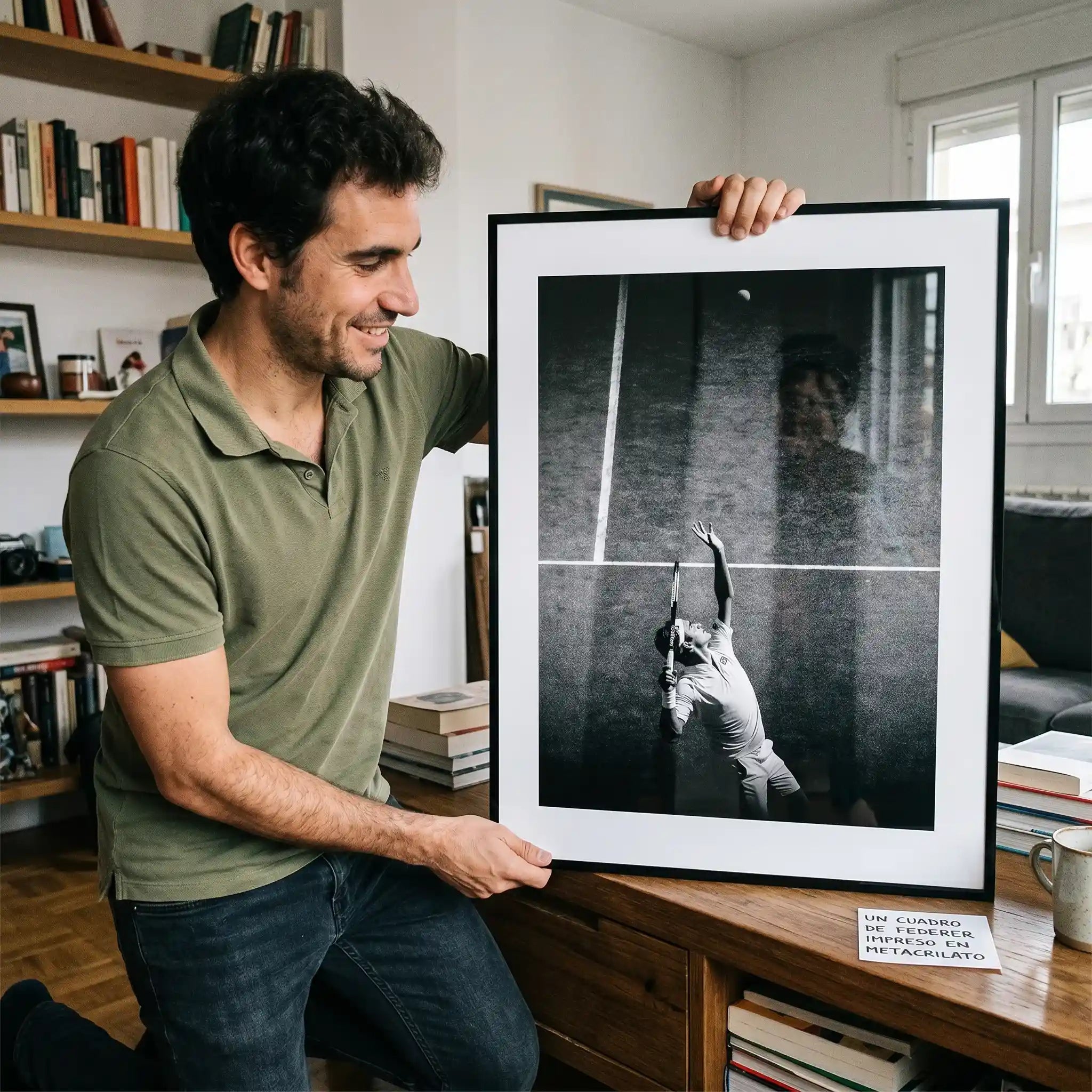 Cuadro Póster Tenis al Saque | Decoración Deportiva