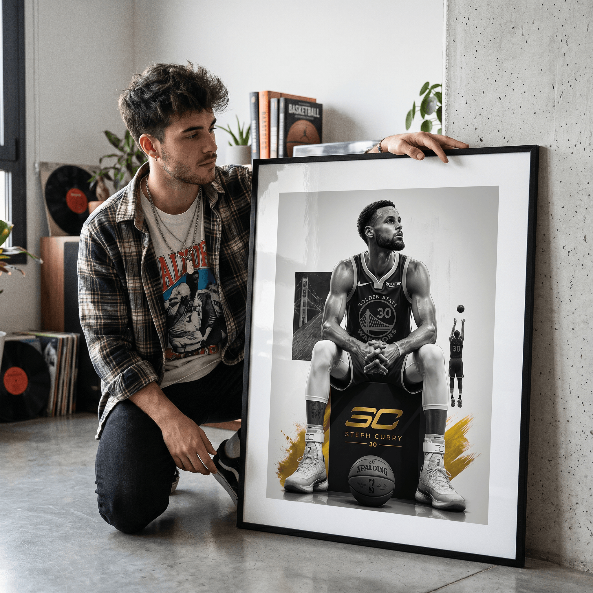 Cuadro Póster Stephen Curry 30 | Decoración de Baloncesto