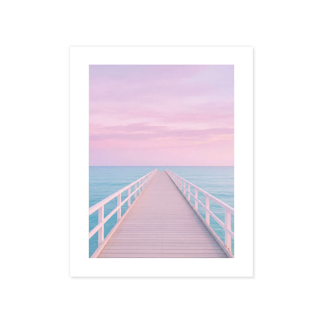 Cuadro Póster Pasarela al Mar | Decoración Pastel