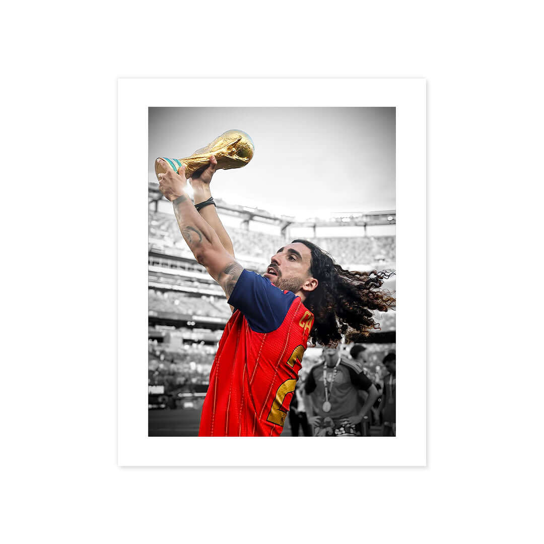 Cuadro Póster Campeón del Mundo | Decoración de Fútbol