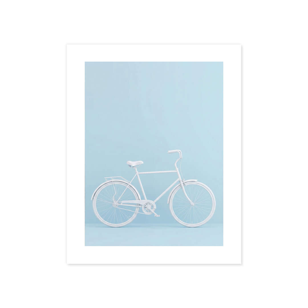 Cuadro Póster Bicicleta Azul | Decoración Minimalista