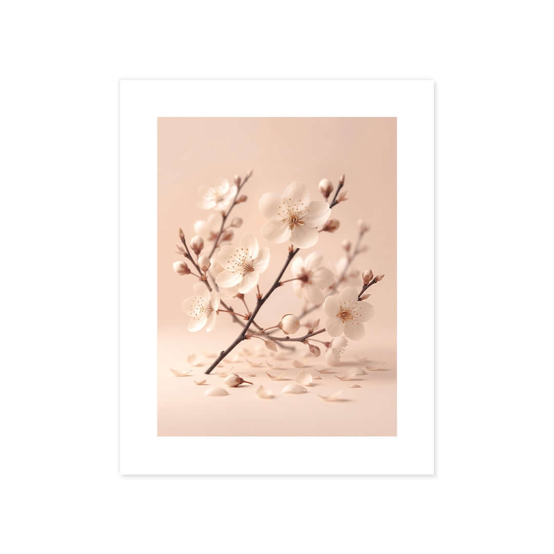Cuadro Póster Rama de Flores Rosadas | Decoración Botánica