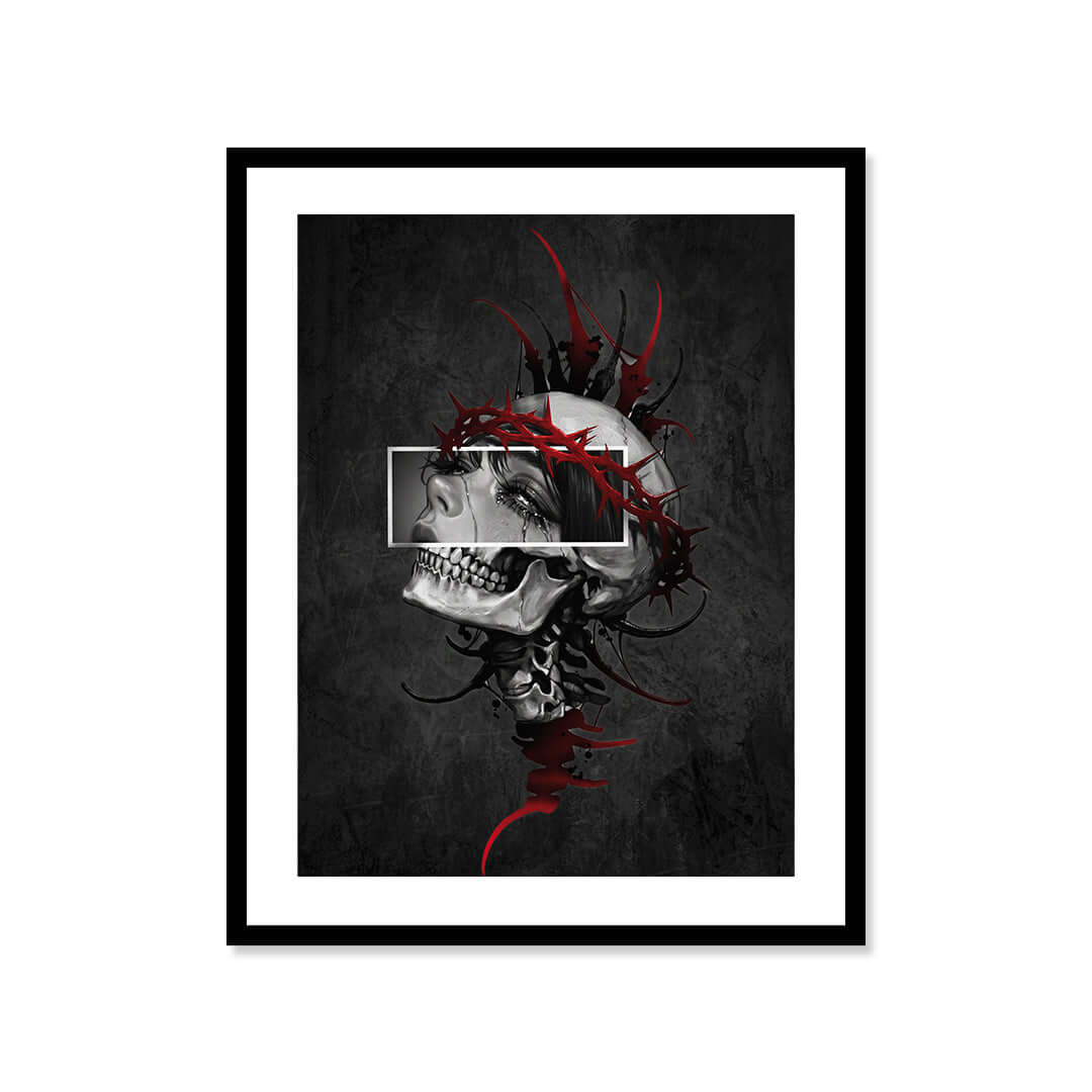 Cuadro Póster Calavera Urbana | Decoración Oscura
