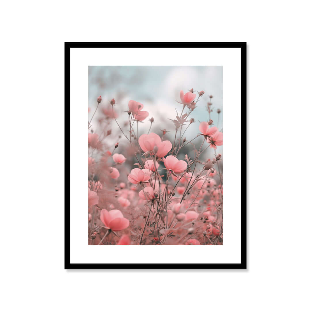 Cuadro Póster Flores Rosadas | Decoración Botánica