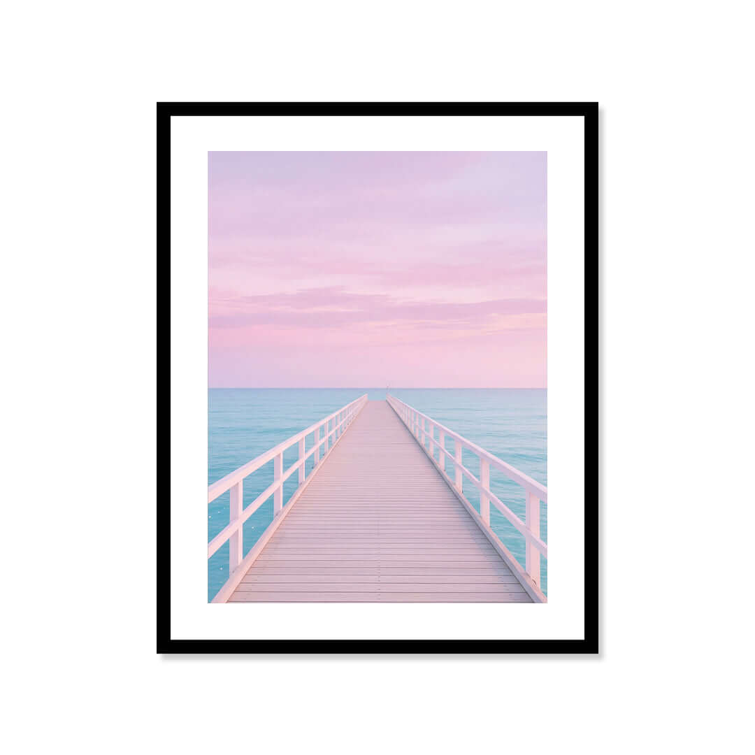 Cuadro Póster Pasarela al Mar | Decoración Pastel