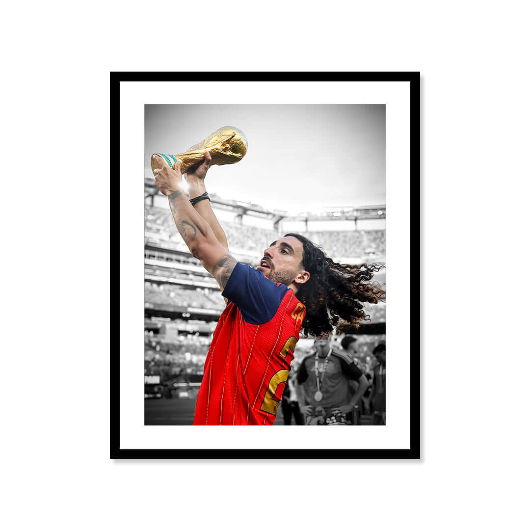 Cuadro Póster Campeón del Mundo | Decoración de Fútbol
