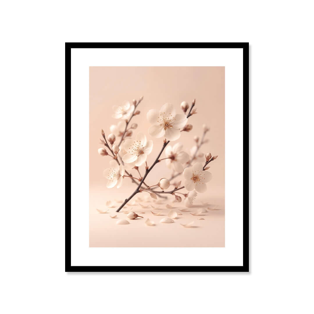 Cuadro Póster Rama de Flores Rosadas | Decoración Botánica