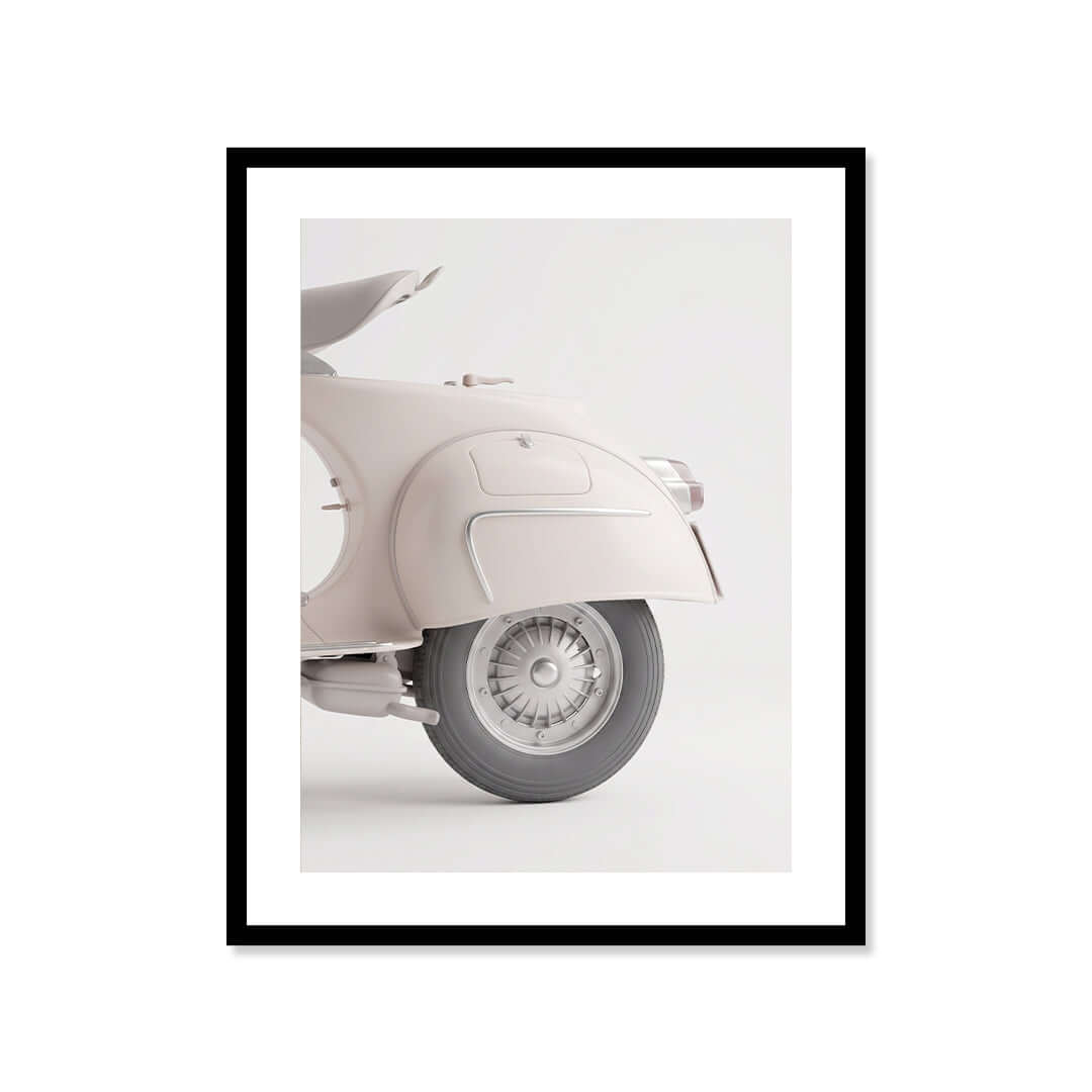 Cuadro Póster Vespa Blanca | Decoración Minimalista