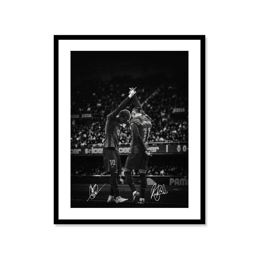 Cuadro Póster Lamine Yamal y Raphinha | Decoración de Fútbol
