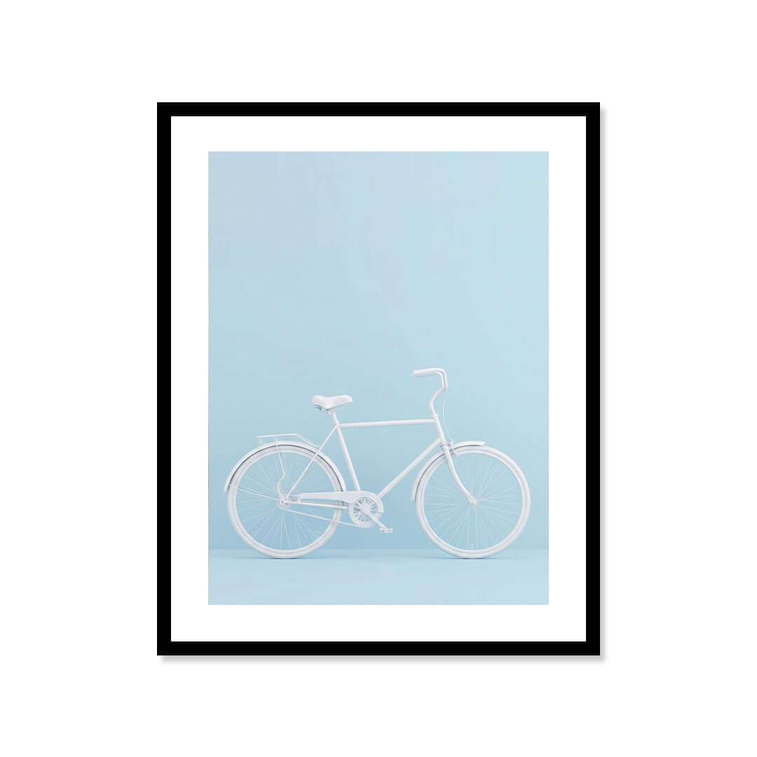 Cuadro Póster Bicicleta Azul | Decoración Minimalista