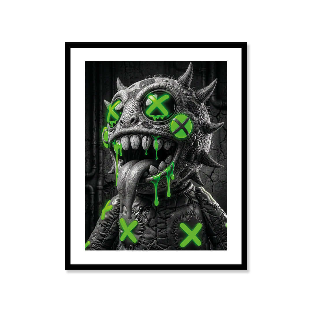 Cuadro Póster Monstruo Urbano | Decoración Oscura Neón
