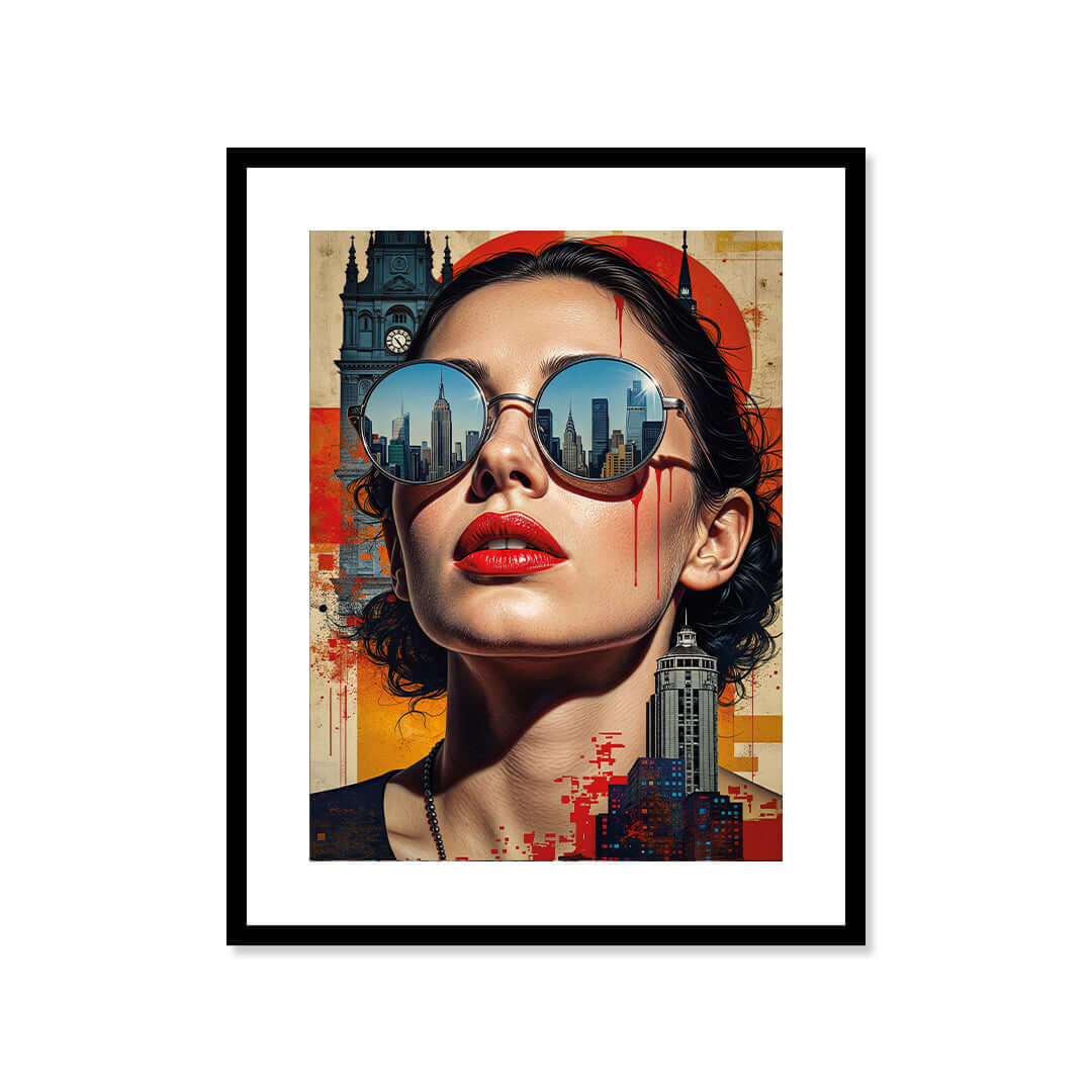 Cuadro Póster Mujer New York | Decoración Pop Art