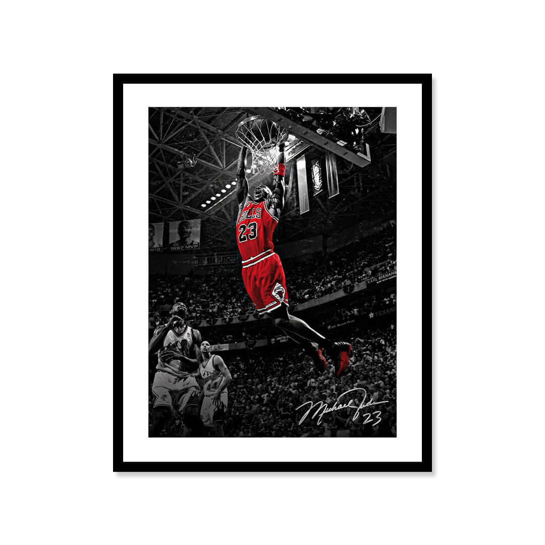 Cuadro Póster Michael Jordan Dunk | Decoración de Baloncesto