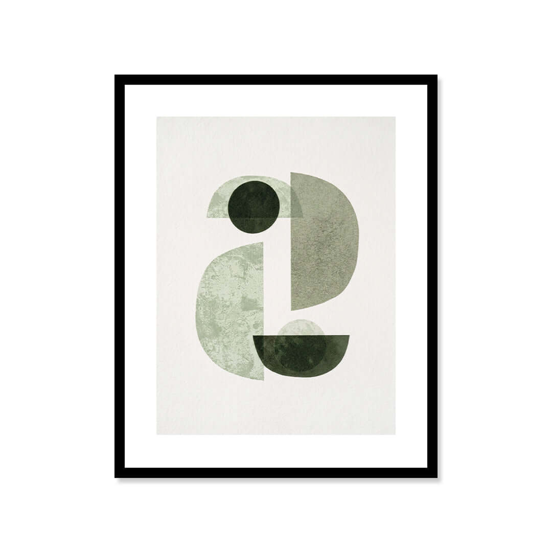 Cuadro Póster Geométrico Verde | Decoración Minimalista