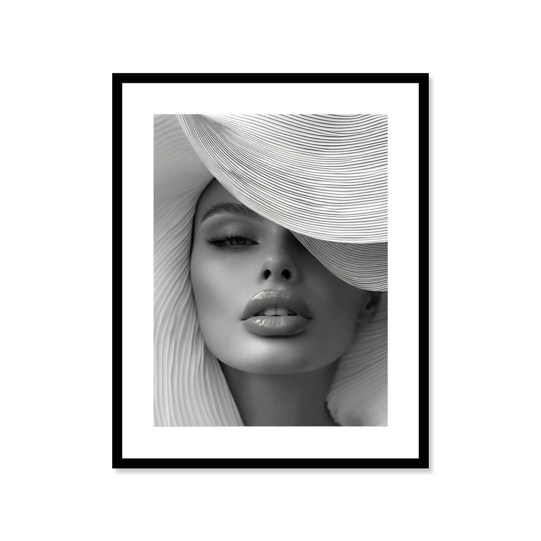 Cuadro Póster Mujer con Sombrero | Decoración Elegante