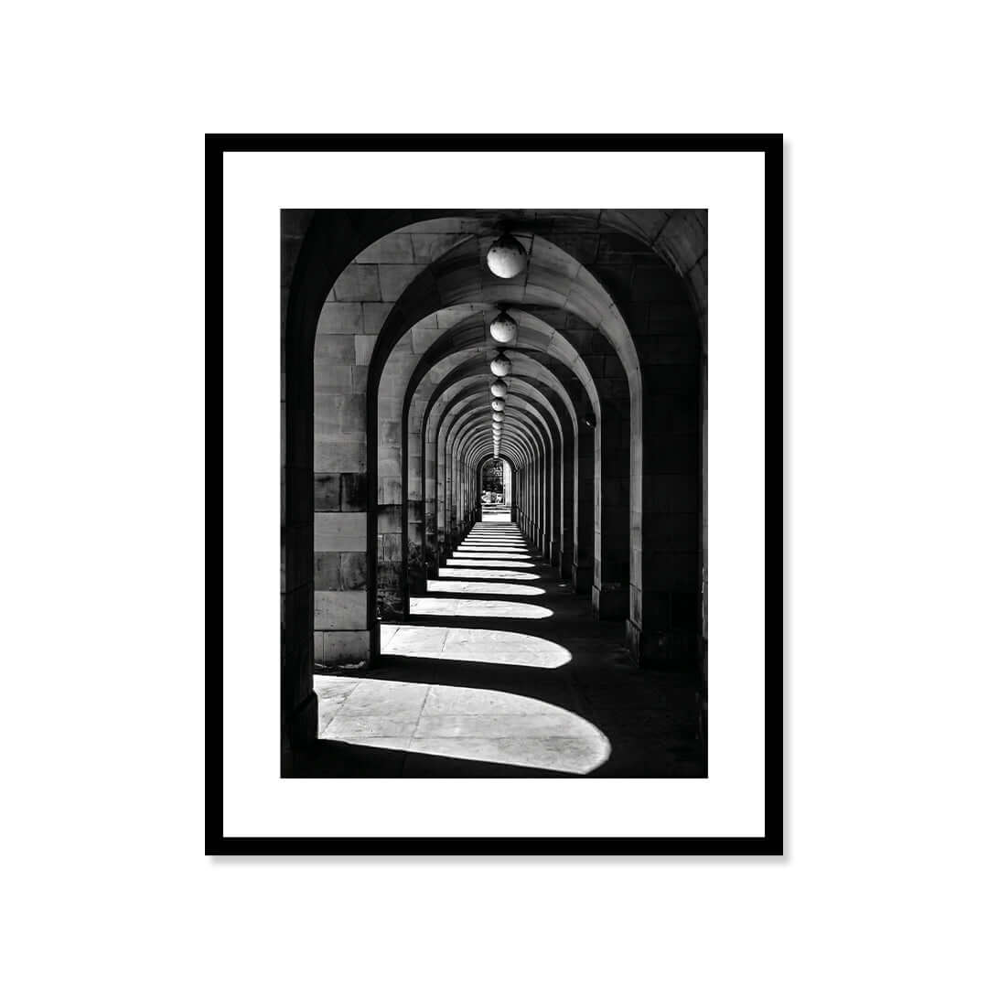 Cuadro Póster Pasillo de Arcos | Decoración Arquitectónica