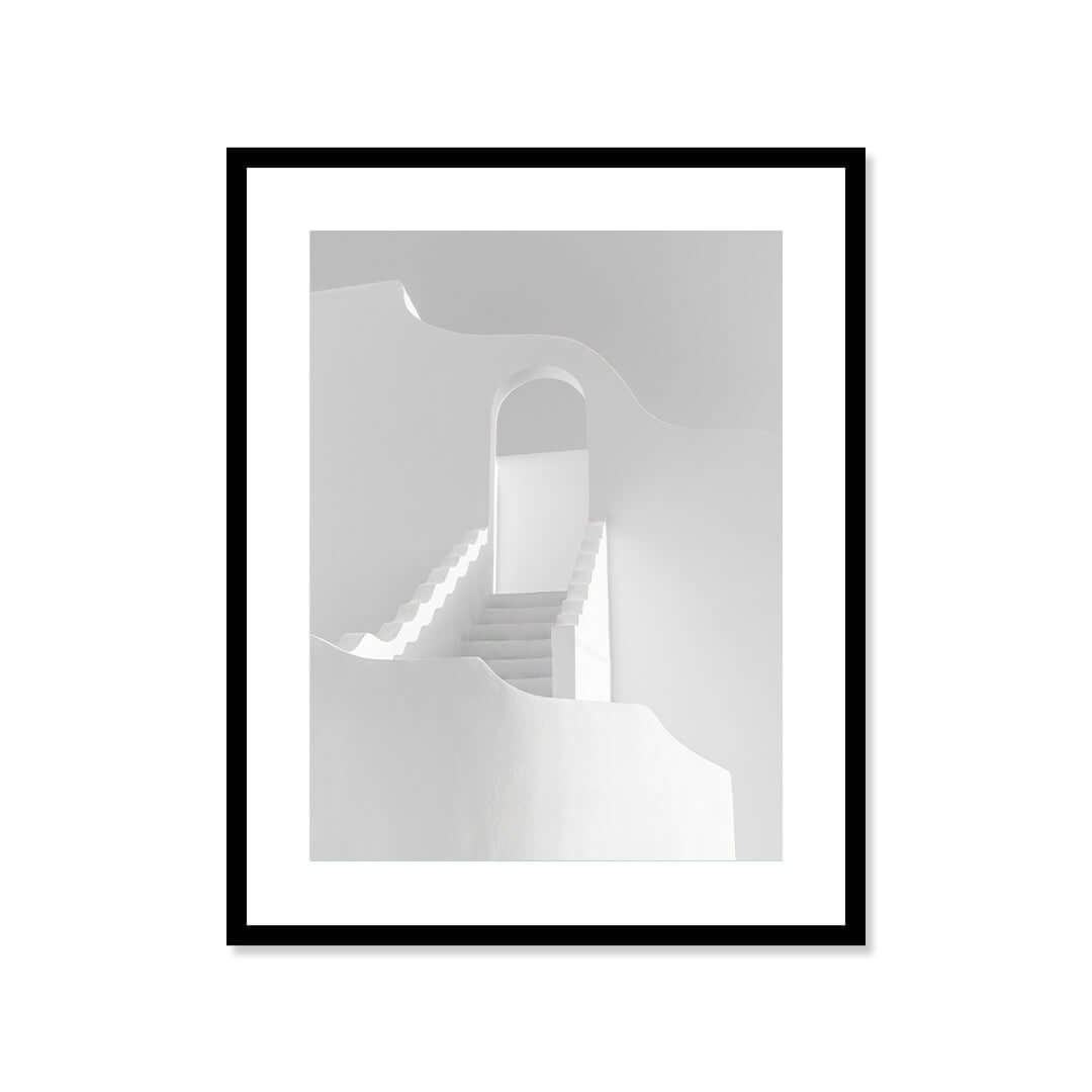 Cuadro Póster Escaleras Blancas | Decoración Minimalista