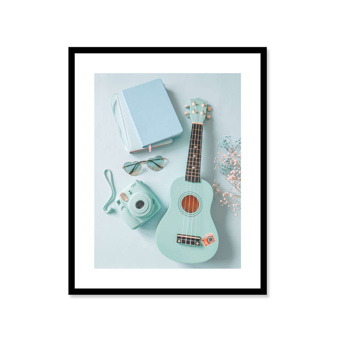 Cuadro Póster Guitarra y Cámara | Decoración Musical