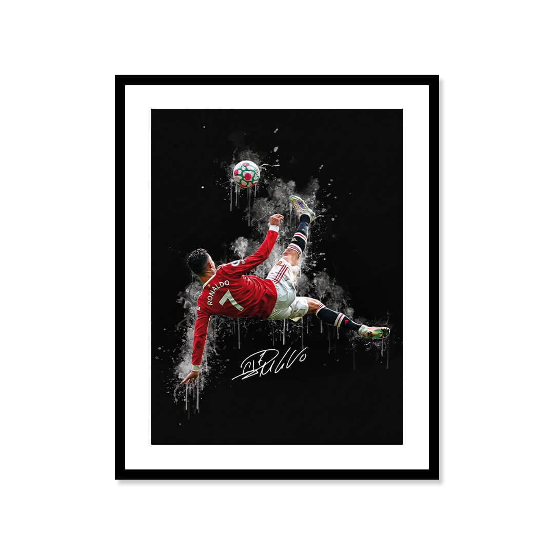 Cuadro Póster Cristiano Ronaldo Chilena | Decoración de Fútbol