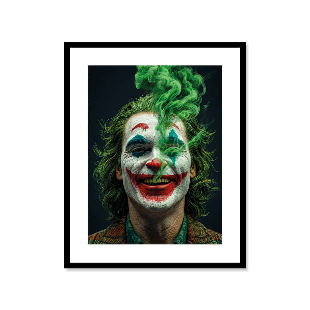 Cuadro Póster Joker con Humo Verde | Decoración Oscura