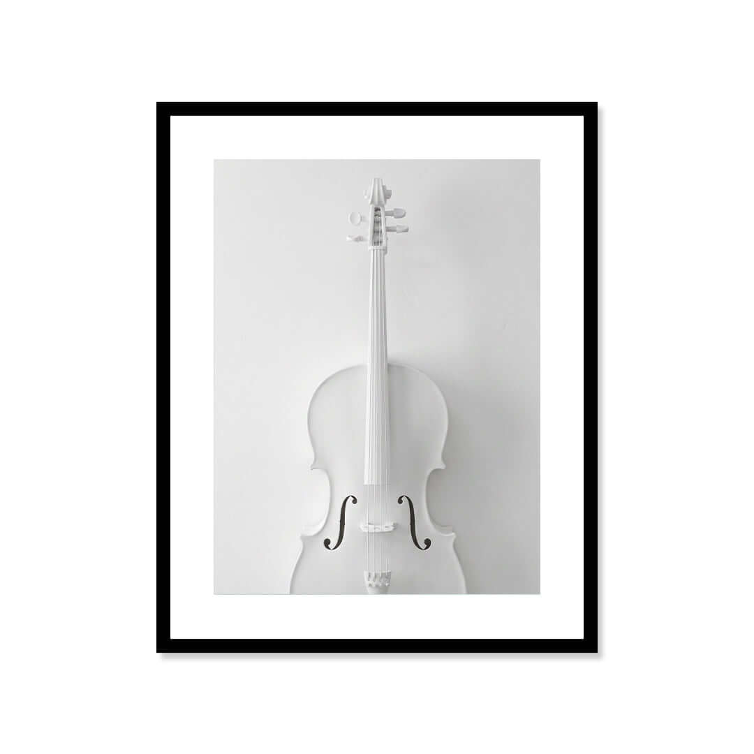 Cuadro Póster Violín Blanco | Decoración Musical Minimalista